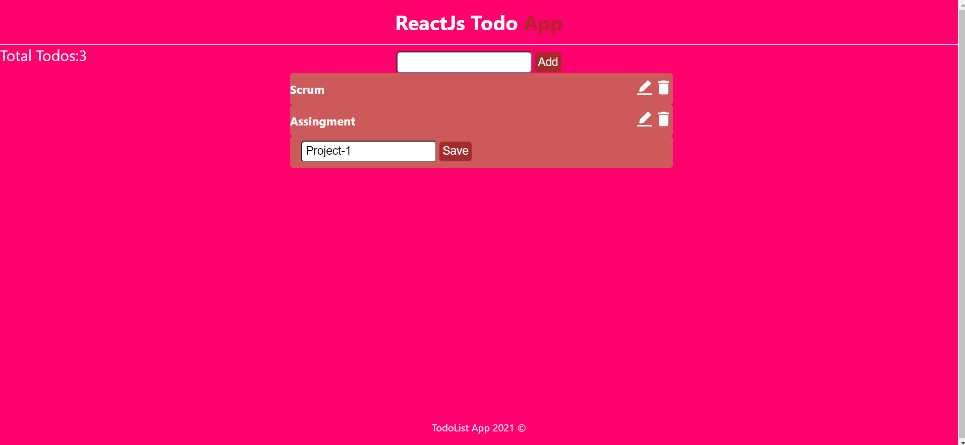 REACT - TODO LIST
